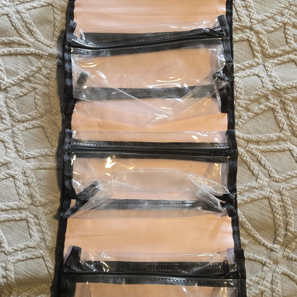 Mary Kay Hanging Makeup Organizer with Clear Zip Pockets